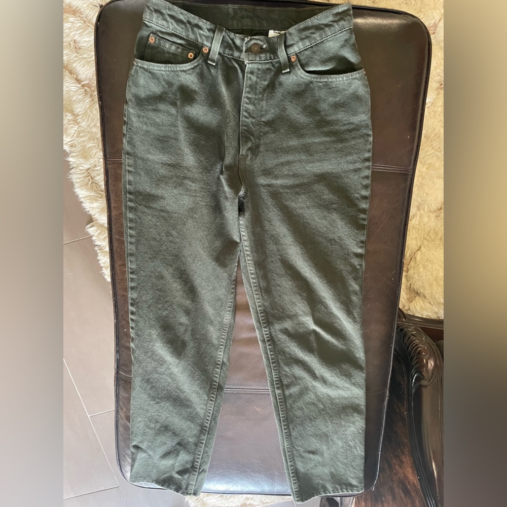 1995 Levi’s 512 Slim Fit Tapered Leg Dk Grn High Rise